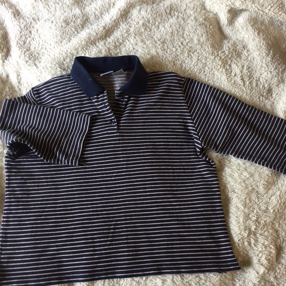 Striped collared top